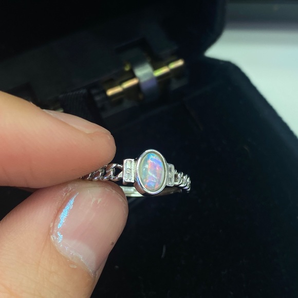 Australia opal silver ring - Picture 1 of 4